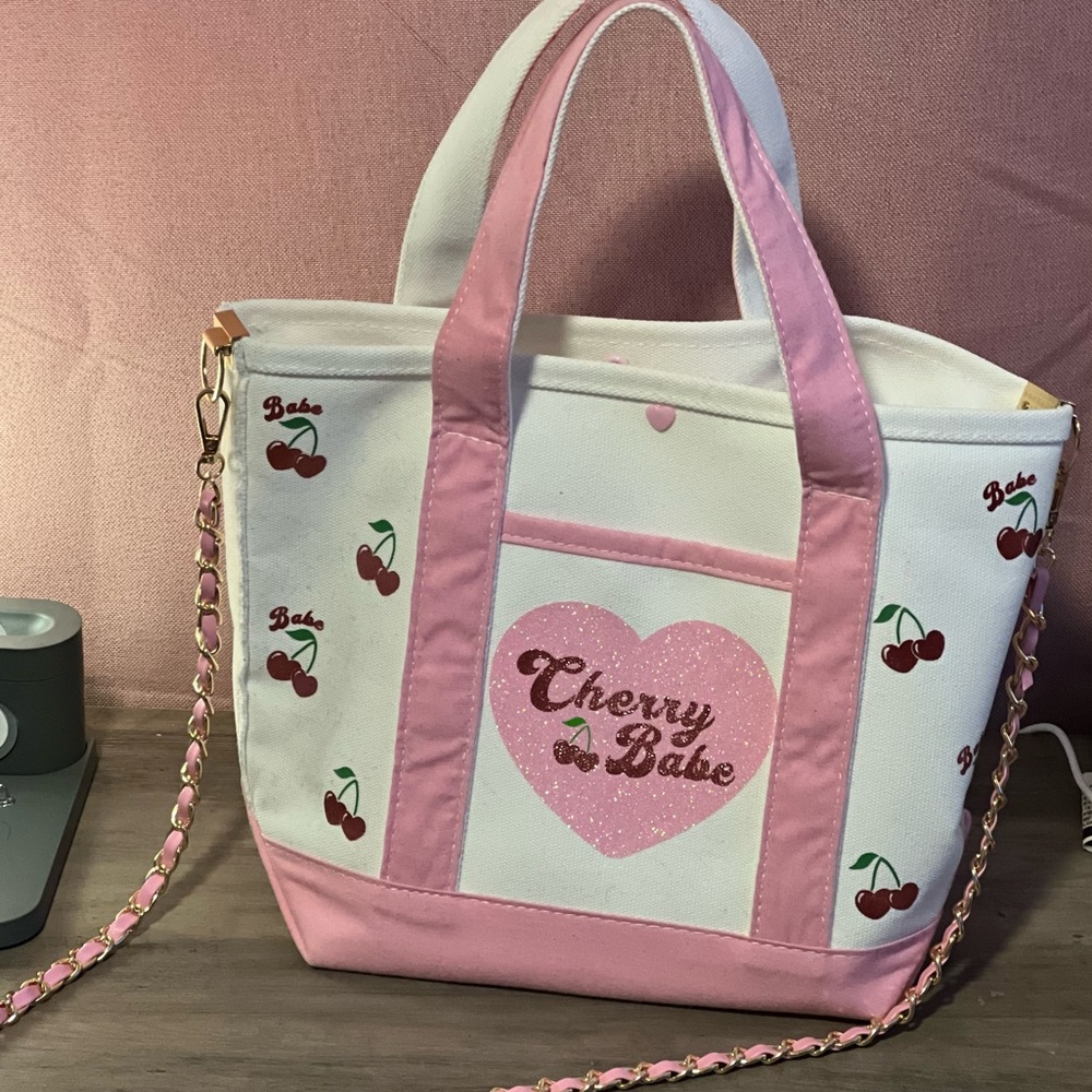 Cherry Babe 🍒 tote bag w/ strap *custom*